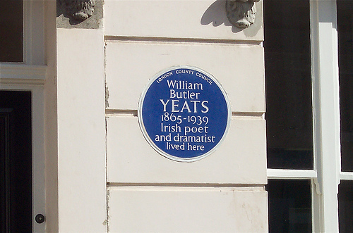 WB Yeats open plaque on Flickr courtesy of ChicagoGeek